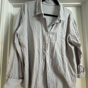 Light Gray Men's Button-Up Shirt